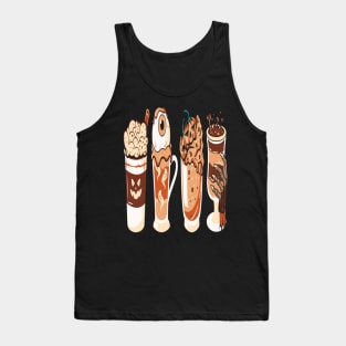 Horror Movie And Coffee Halloween Tank Top